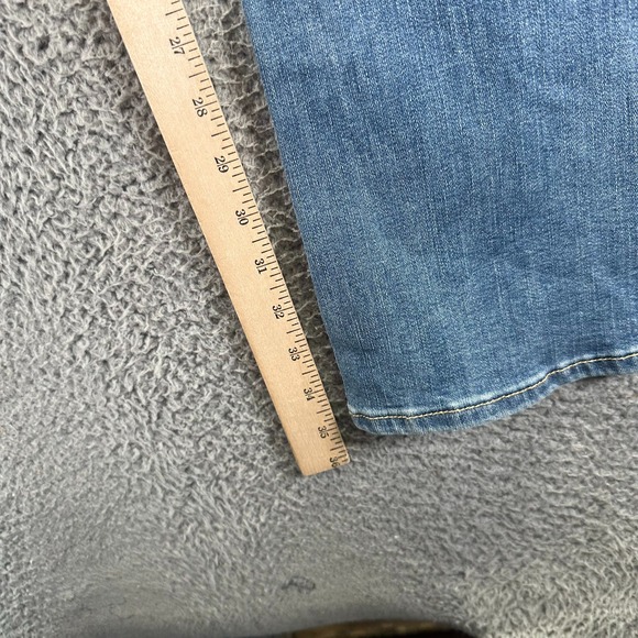 Hollister Jeans Women's 9 Blue Denim Cotton Bootcut Mid Rise Faded Workwear - Picture 9 of 11